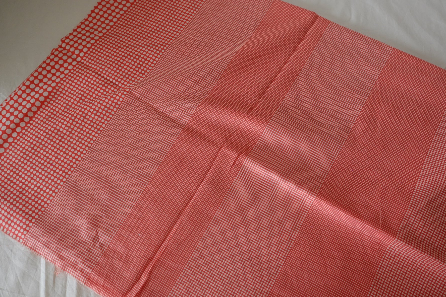 Coral Polka Dot Cotton Lawn Fabric – 1.64/2.2 yd