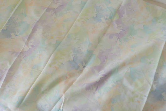 Dreamy Pastel Watercolor Cotton Poplin Fabric – 3.3 yd