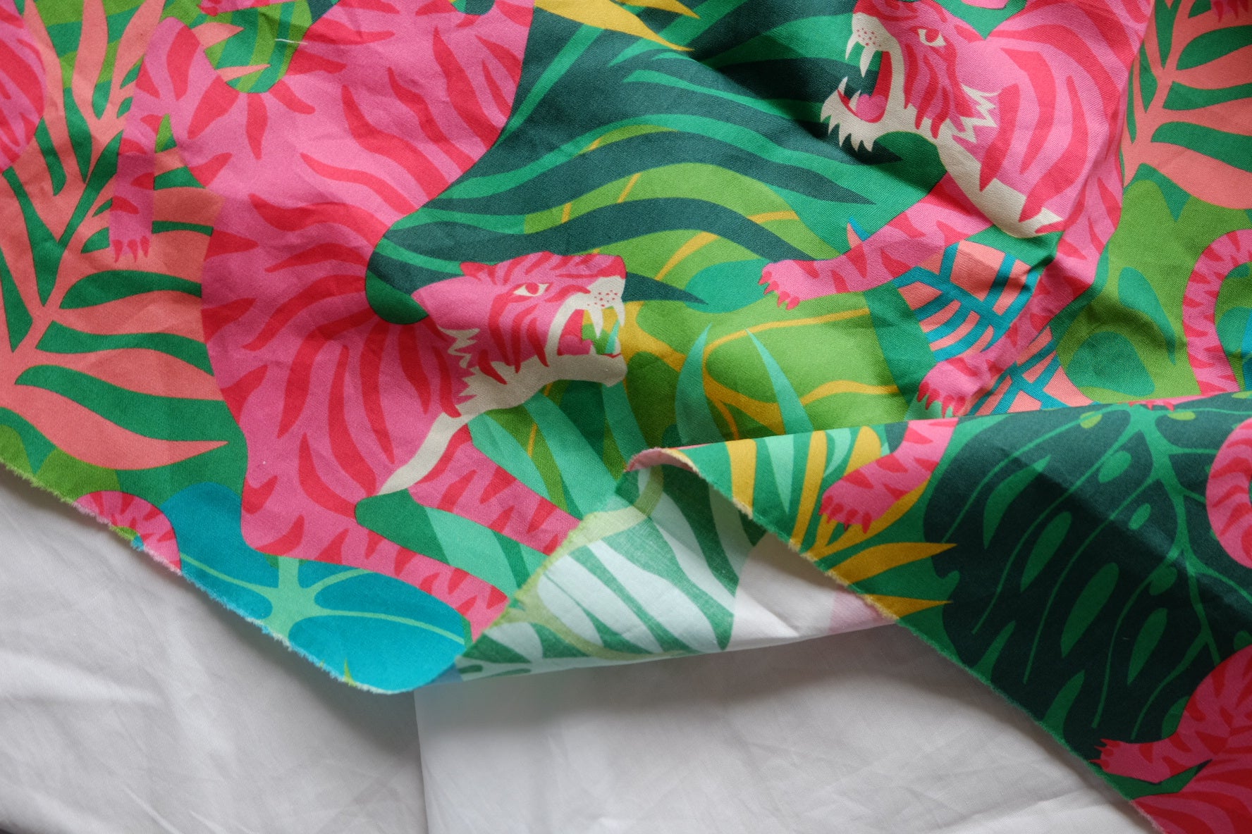 Pink Tiger High-Density Cotton Poplin – 0.9 yd