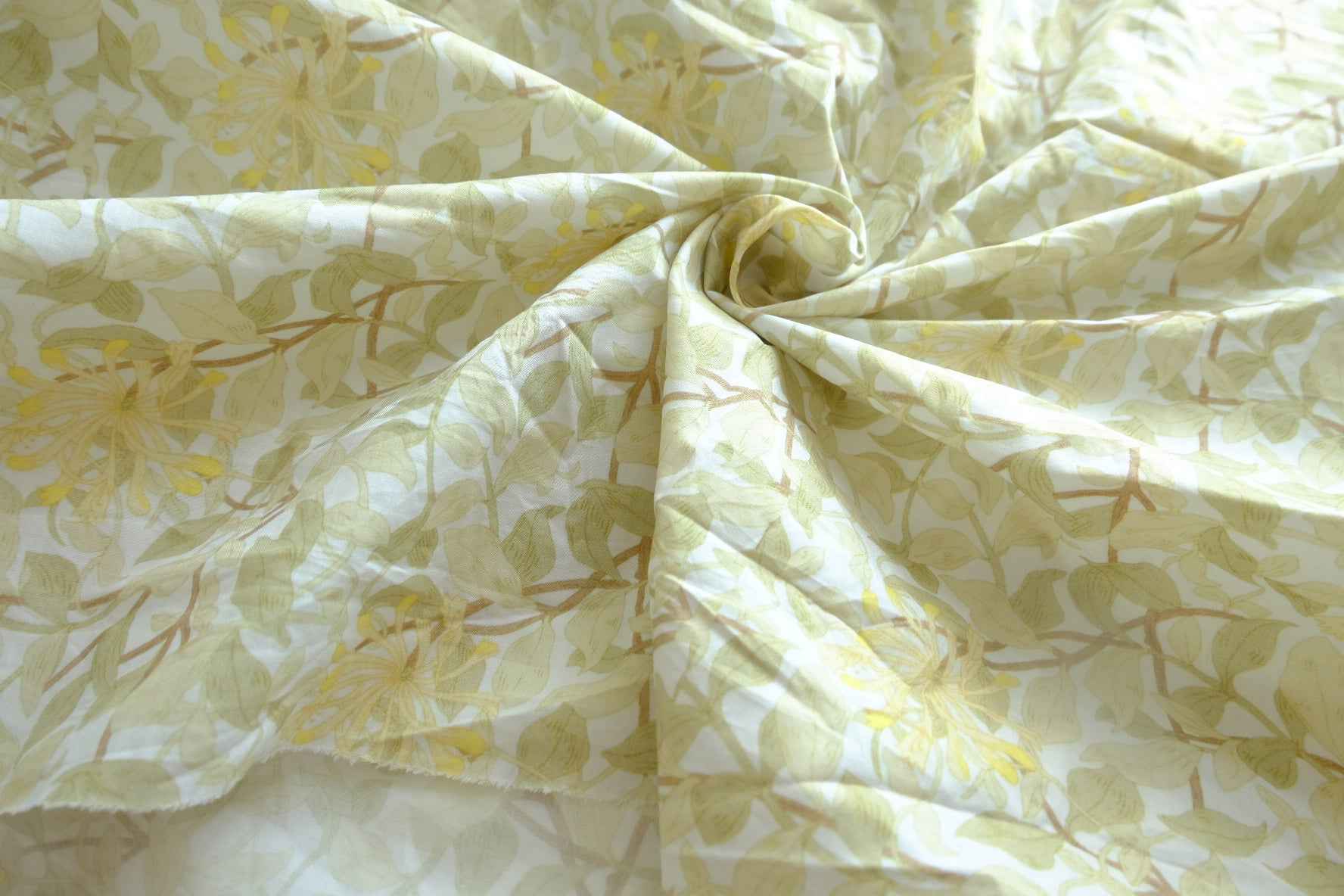 Soft Botanical Cotton Fabric - 1.64 yd