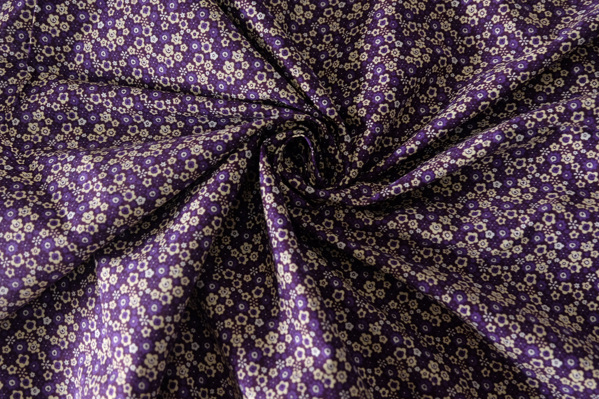 Midnight Violet Ditsy Floral – Cotton Fabric | 2.2 yards