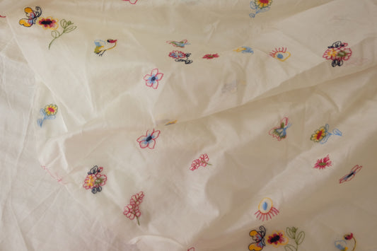 Sheer Embroidered Tencel Voile Fabric – 3.6 yd