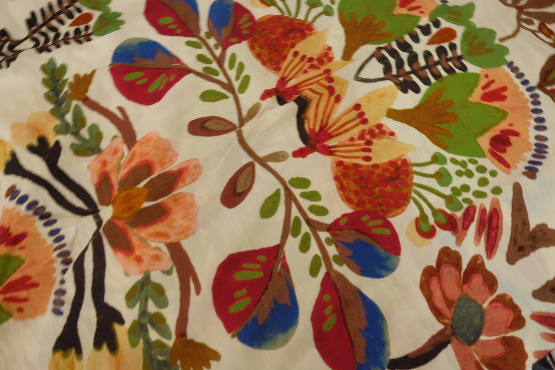 Painterly Floral Tencel Blend Fabric – 3.3 yd
