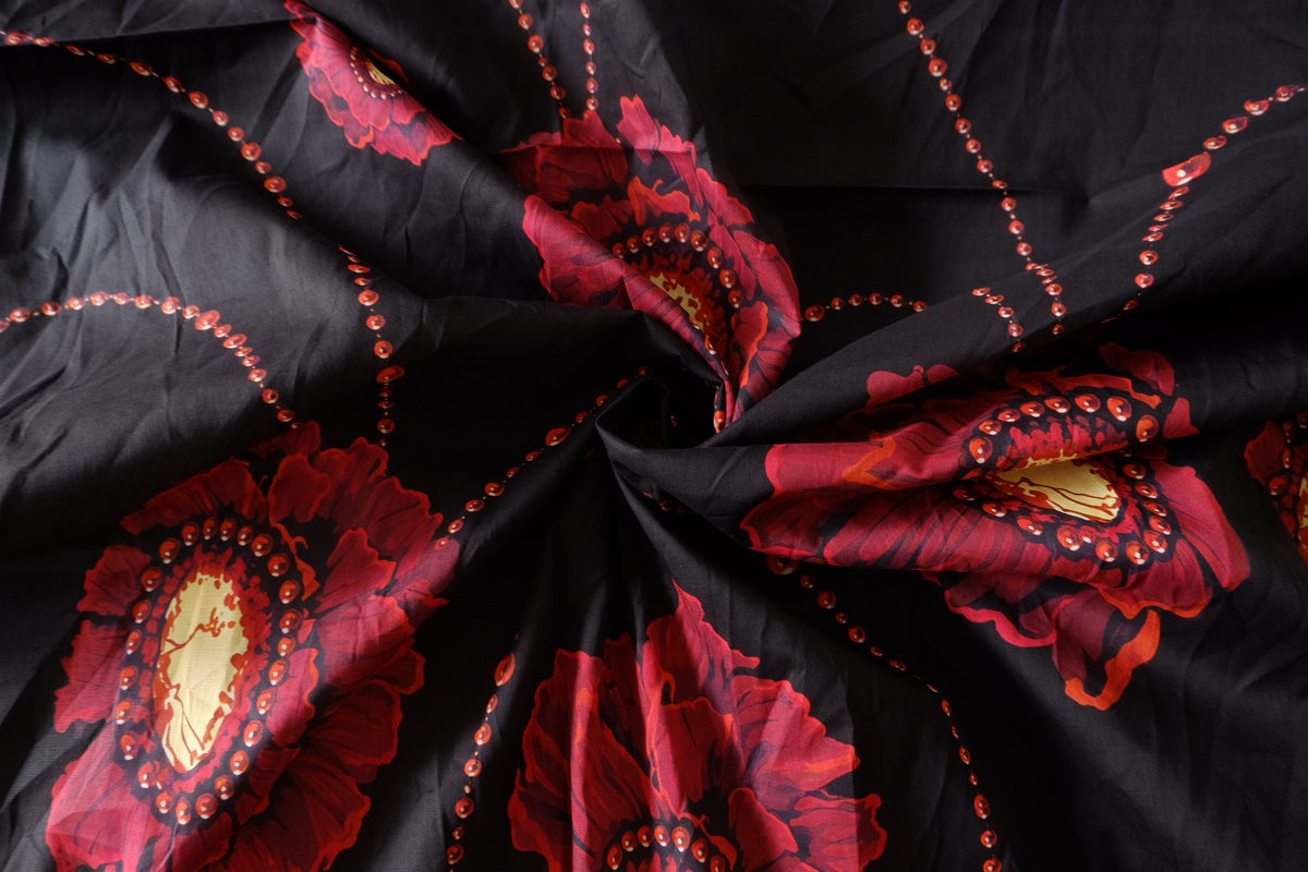 Ruby Garland Cotton Lawn — 3.28 yd