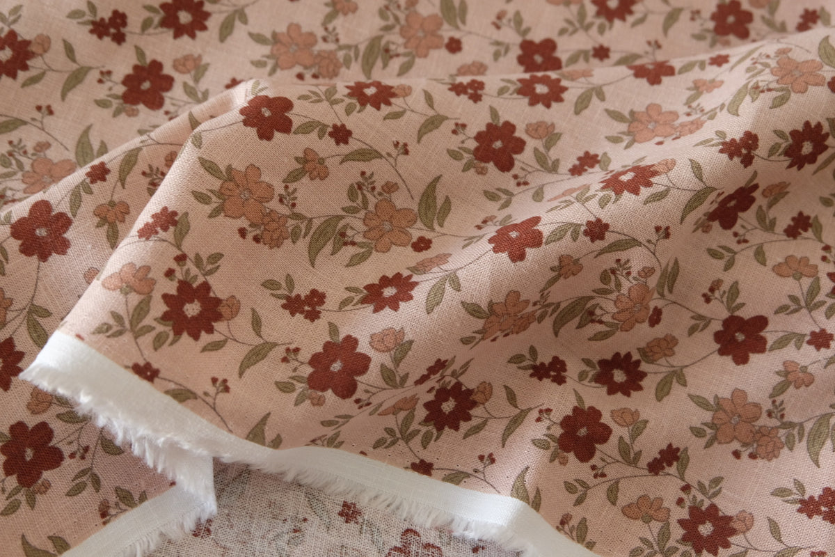 Autumn Ditsy Floral Linen Cotton – 2.2 yd