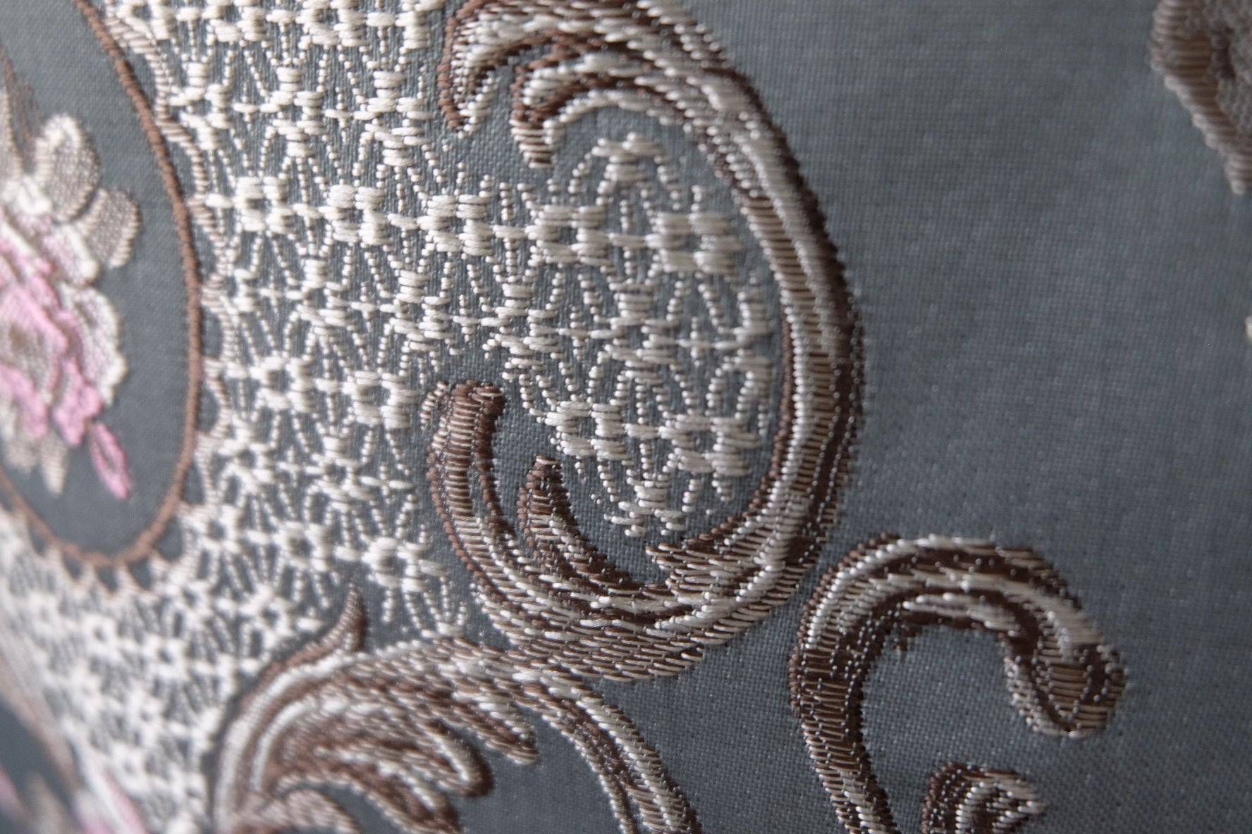 Rococo Floral Brocade Fabric with Backing – 2.2 yd