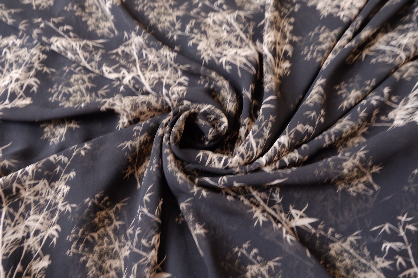 Midnight Bamboo Chiffon, 3.3 Yards