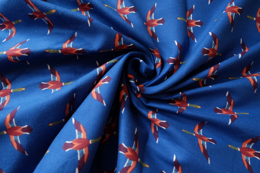 Brushed Cotton Twill with Flying Ducks, 1.6 Yards