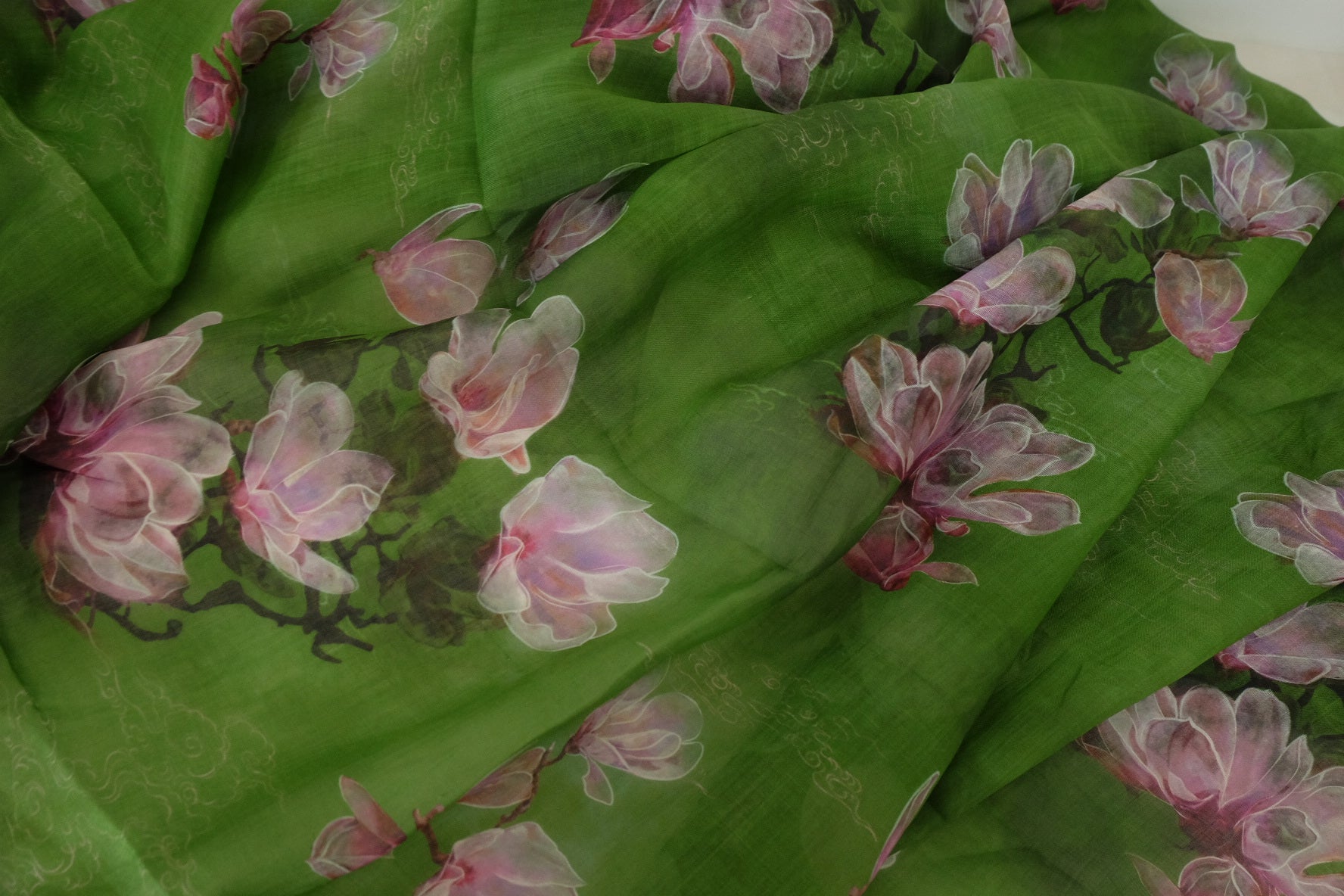 Green Magnolia Ramie Fabric – 2.7 yd