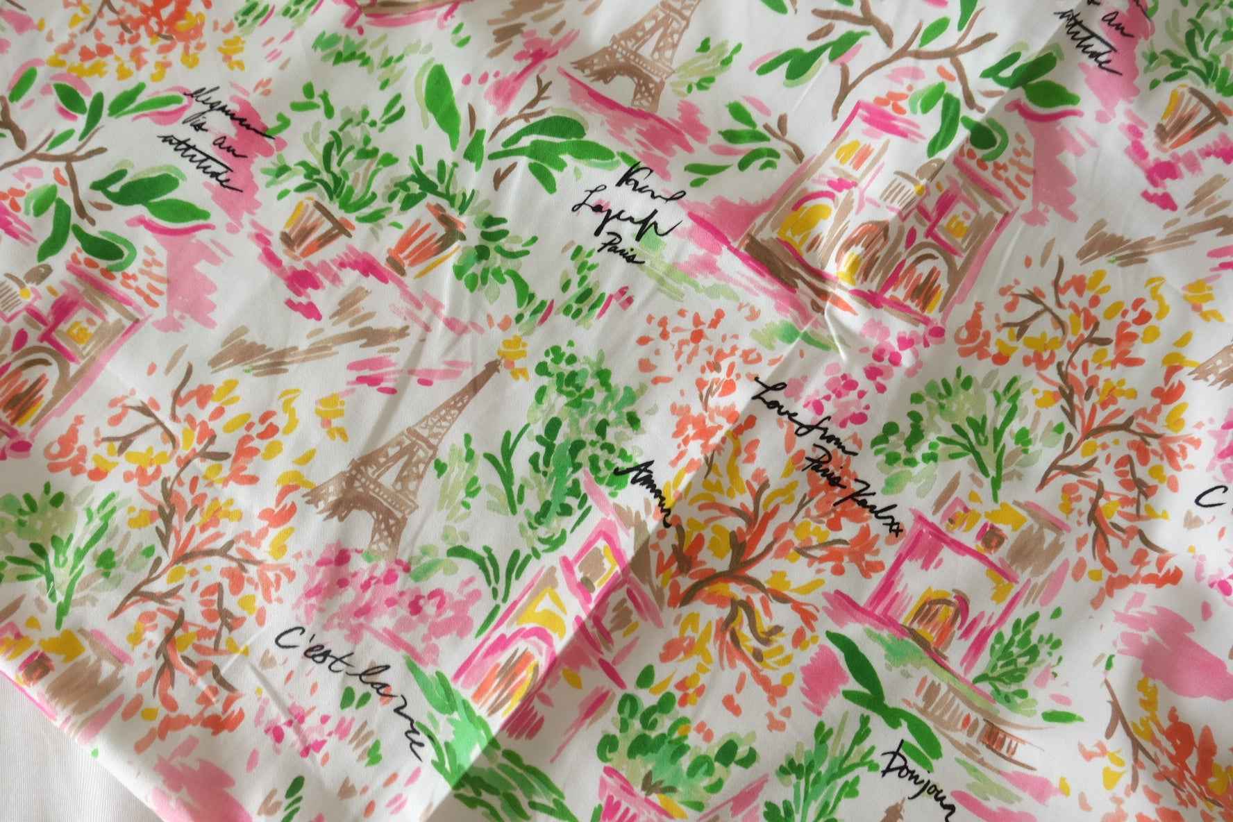 Paris Garden Stretch Cotton Sateen Fabric – 2.2 Yards