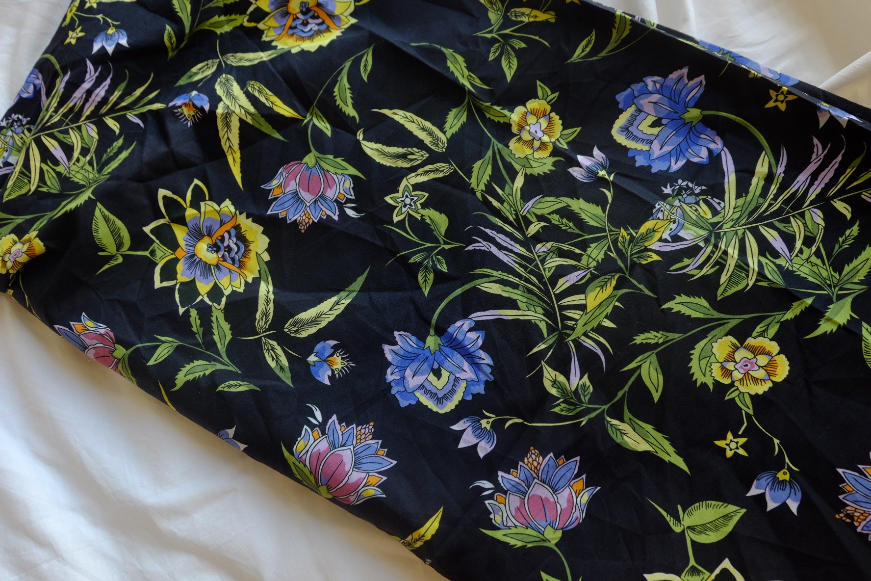 Midnight Botanical Cotton Poplin – 2.3 yd