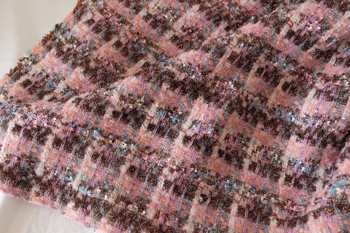 Rose Metallic Blend Bouclé Tweed – 2.2 yd