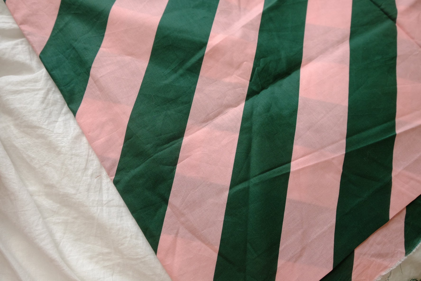 Blush & Forest Geometric Cotton Lawn, 1.6 Yards