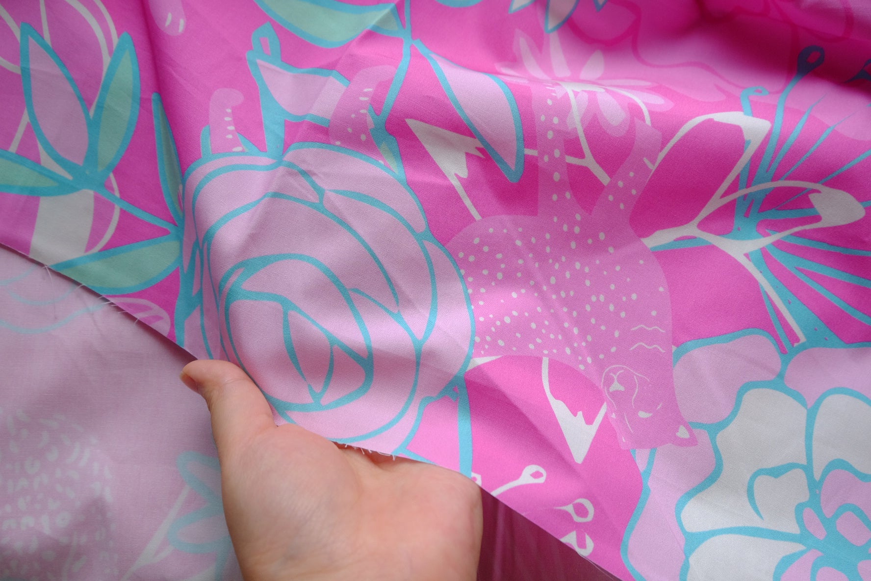 Pink Garden Structured Cotton Poplin – 2.2 yd