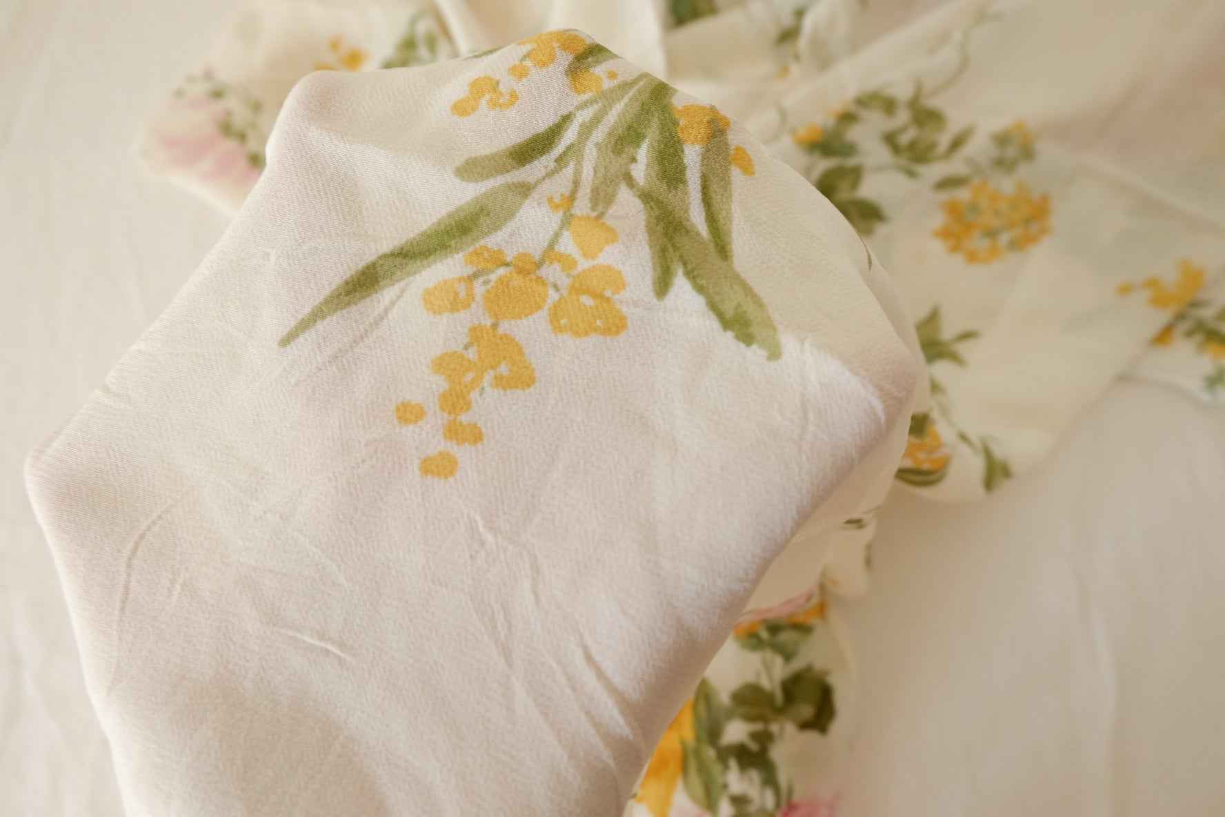 Soft Floral Rayon Georgette Fabric – 1.5 yd