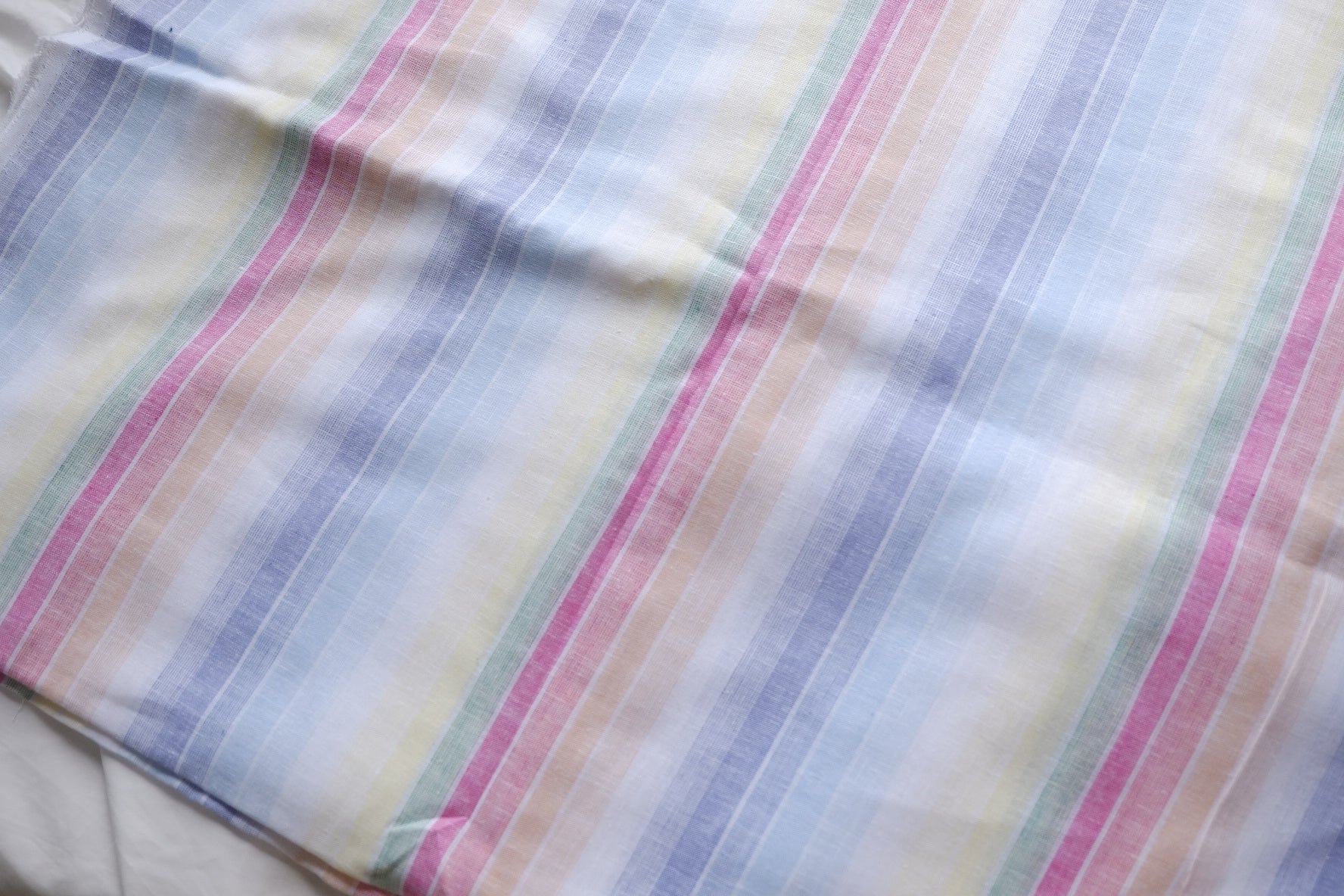 Pastel Stripe Yarn-Dyed Linen Cotton – 2.2 yd