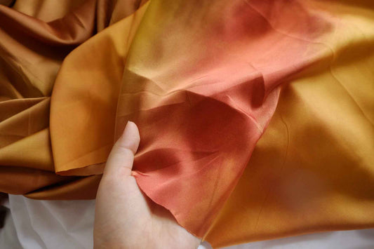 Sunset Gradient Acetate-Blend Satin Fabric - 1.64 yd