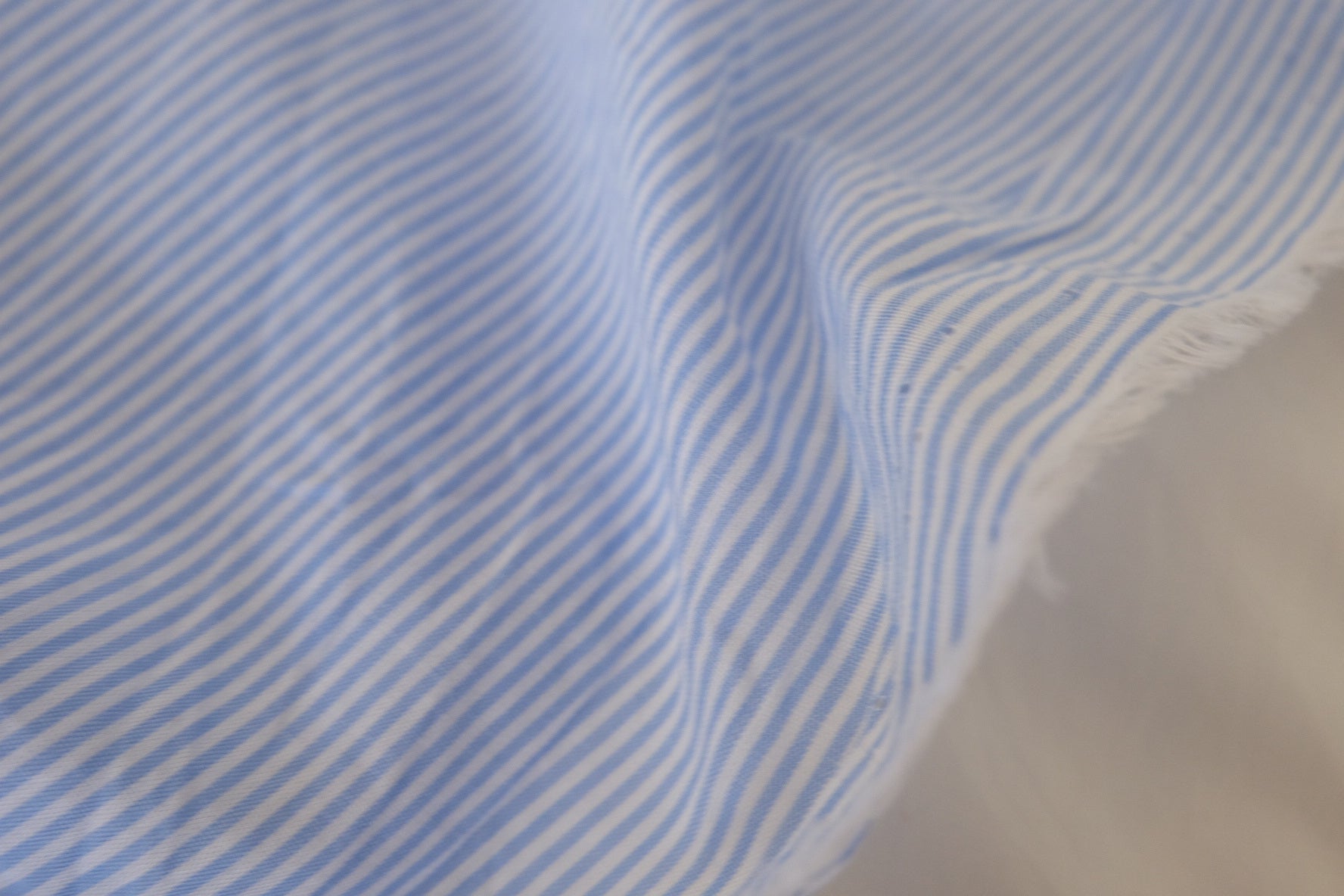 Blue Fine Stripe Cotton Fabric – 2.7 yd