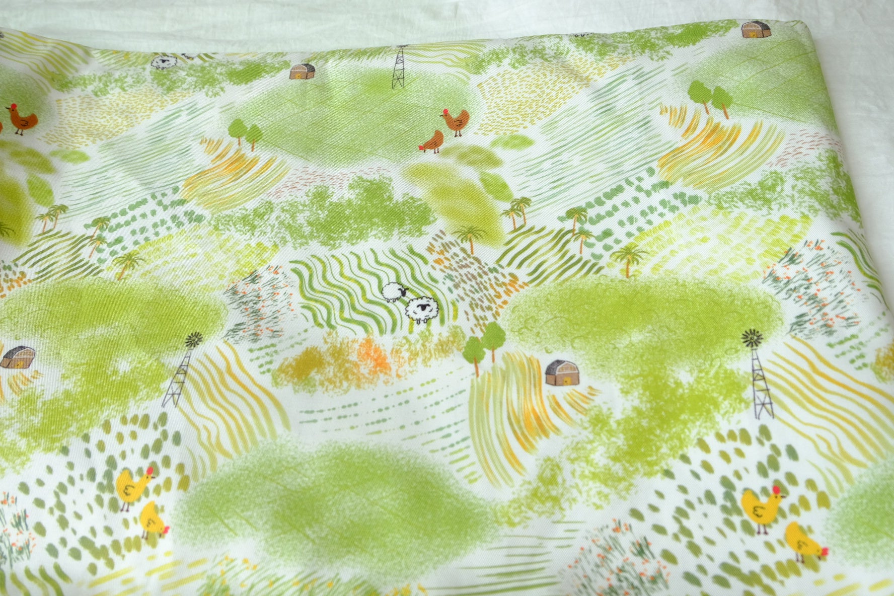 Pastoral Landscape Cotton Twill, 1.6 Yards