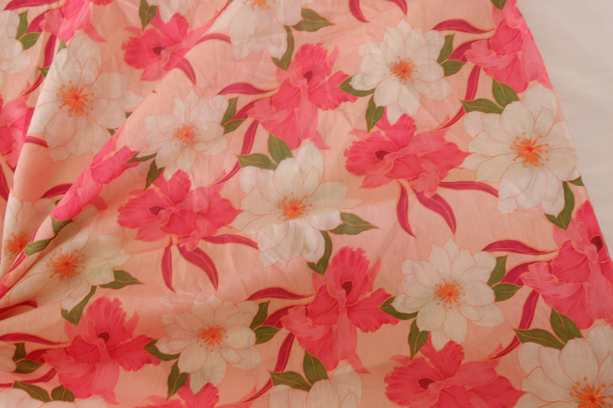 Coral Garden Cotton Lawn – 2.1 yd