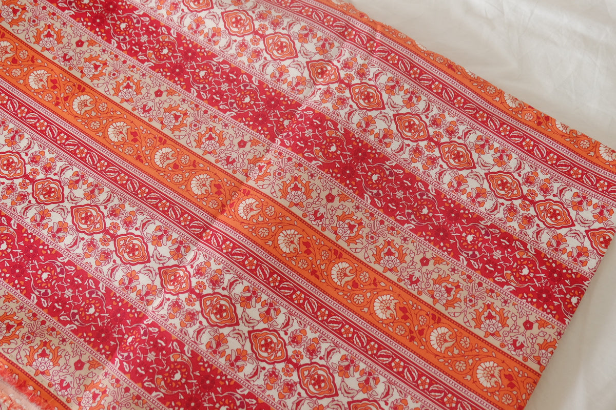 Red Bandana Stripe Cotton Poplin – 3.3 yd