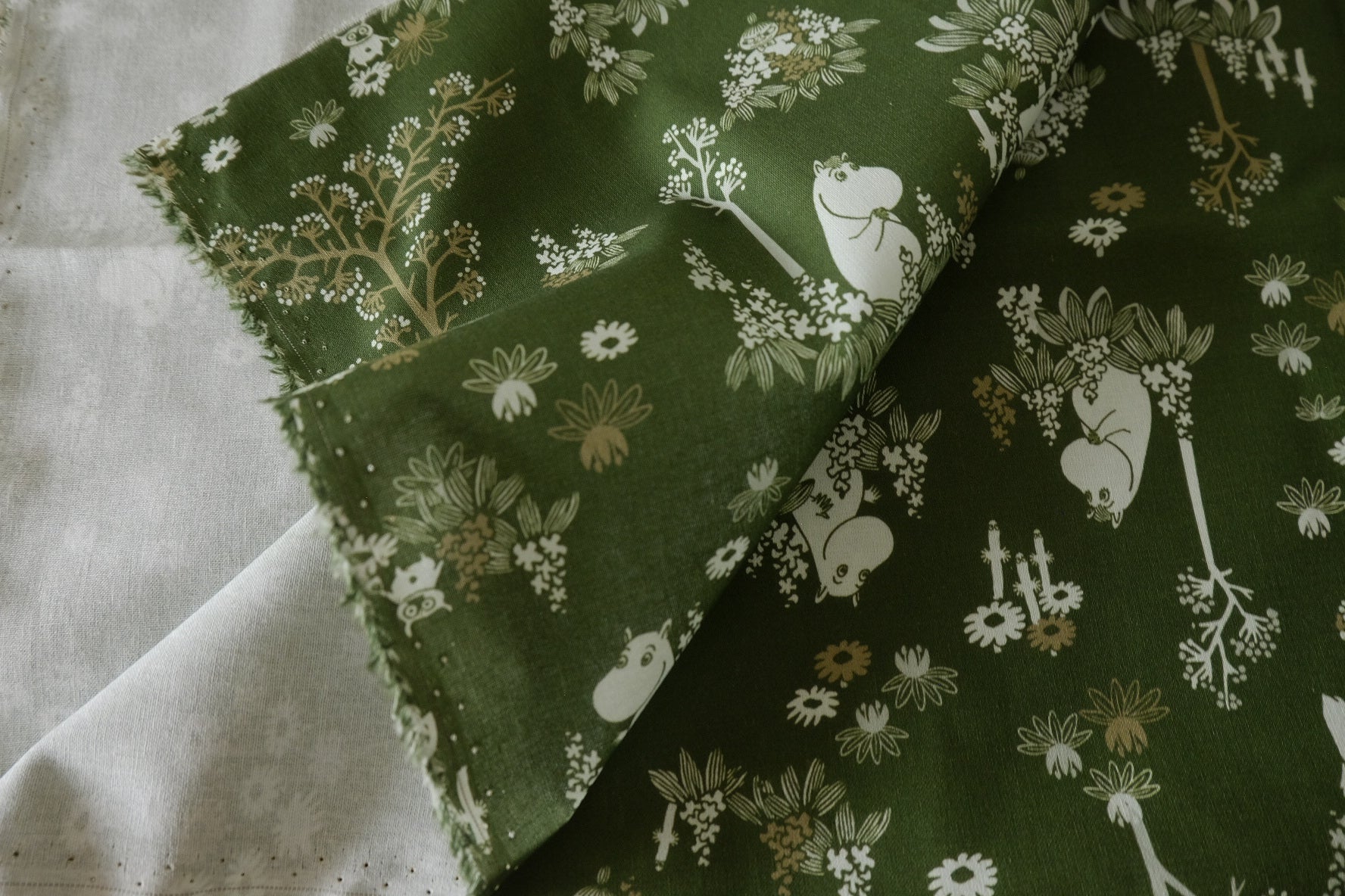Forest Green Storybook Cotton Poplin – 2.19 yd