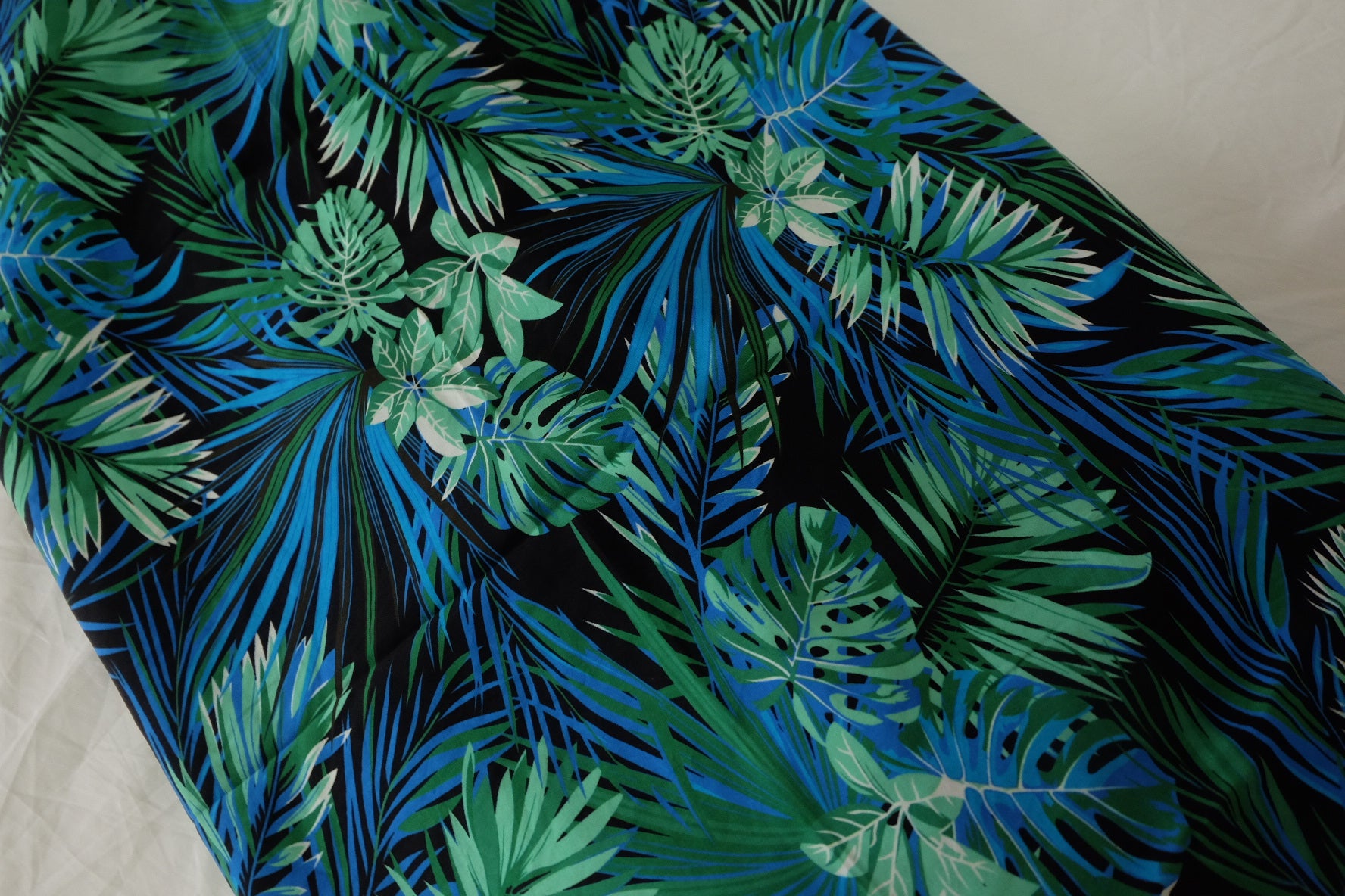 Tropical Leaf Rayon Challis Fabric - 3.8 yd