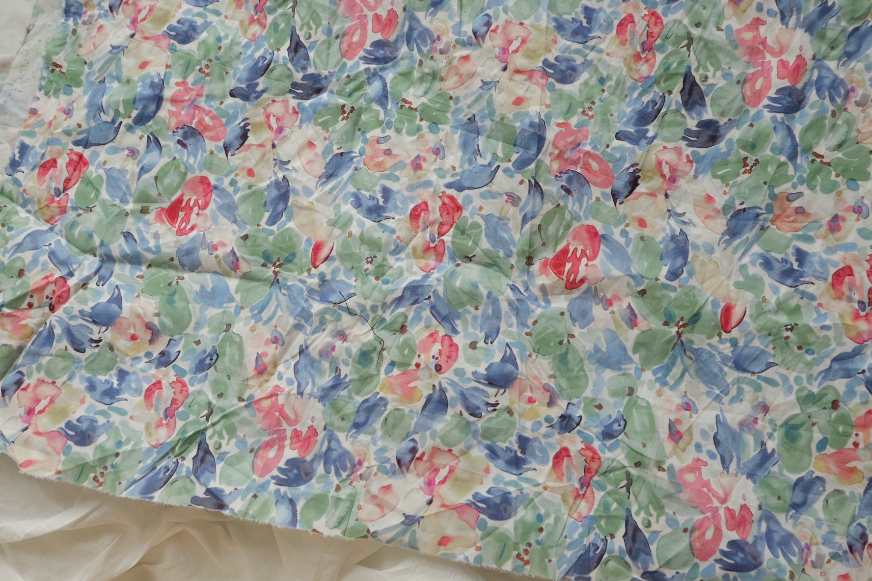 Watercolor Floral Cotton, Lightweight 60s, 3.3 Yards