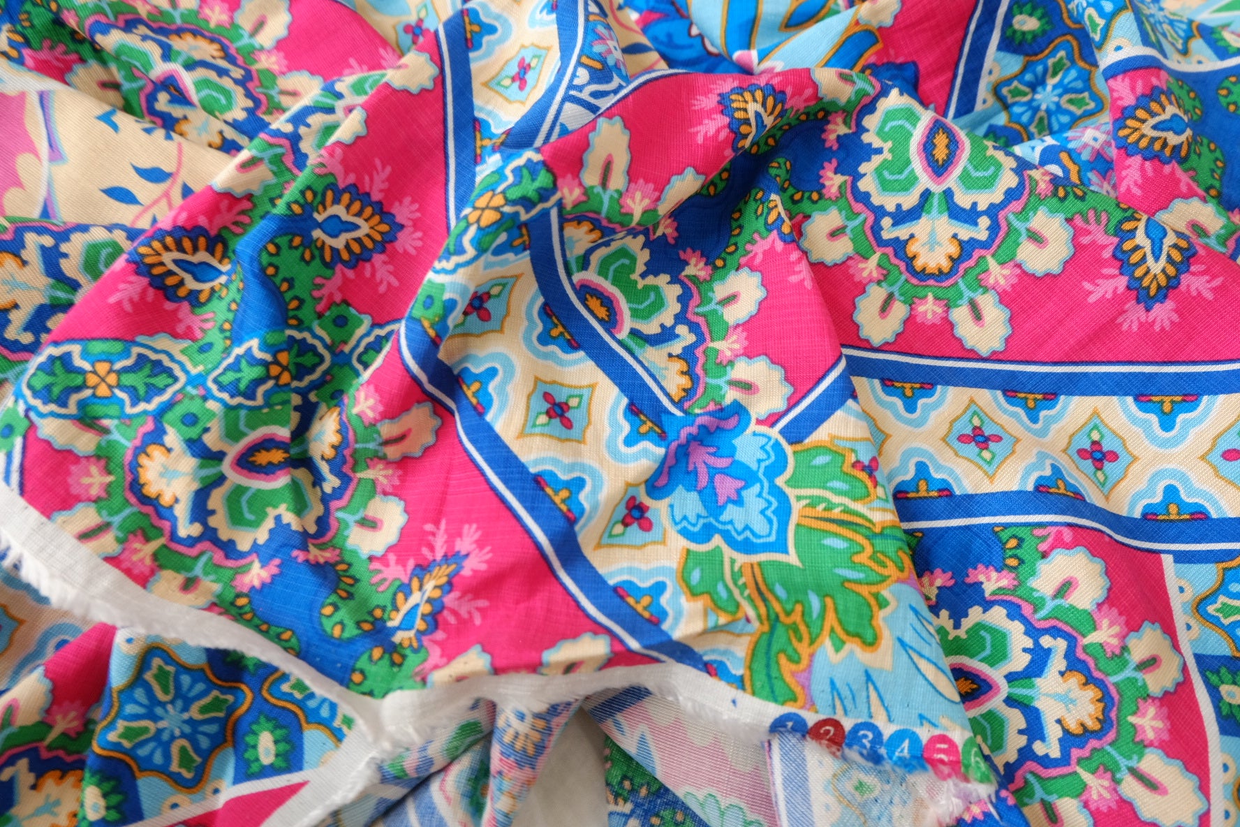 Bold Resort Print Cotton Rayon Fabric, 3.28 Yards