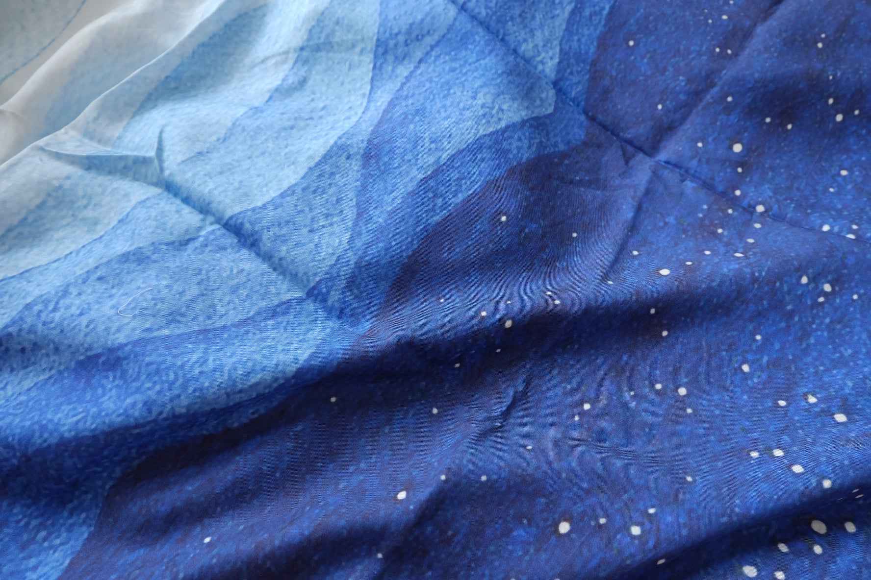 Blue Gradient Twill Tencel Fabric - 3.28 yd