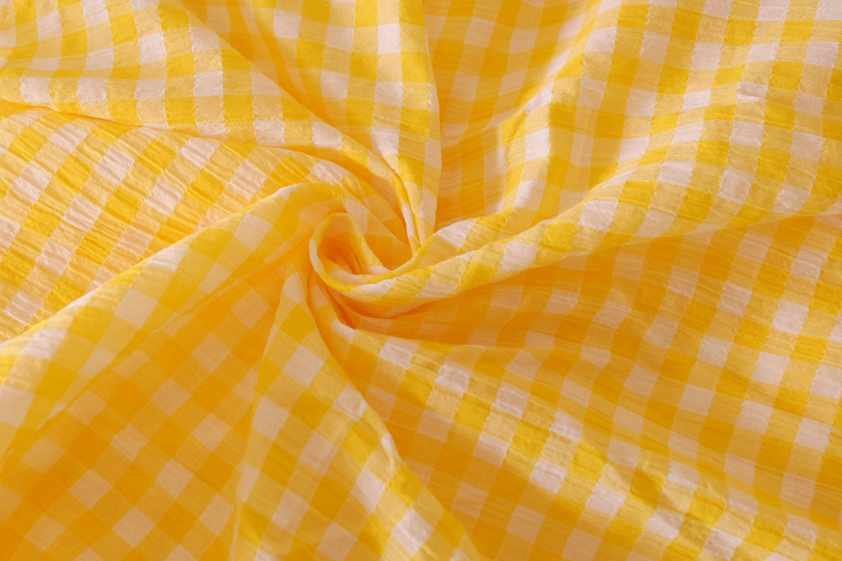 Sunshine Gingham Cotton Seersucker – 3.3 yd