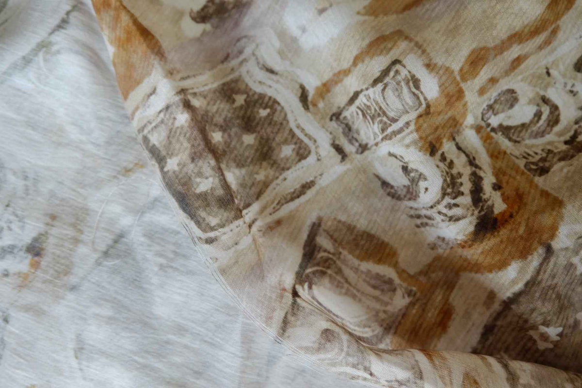 Vintage Bottle Print Cotton Nylon — 1.6 yd