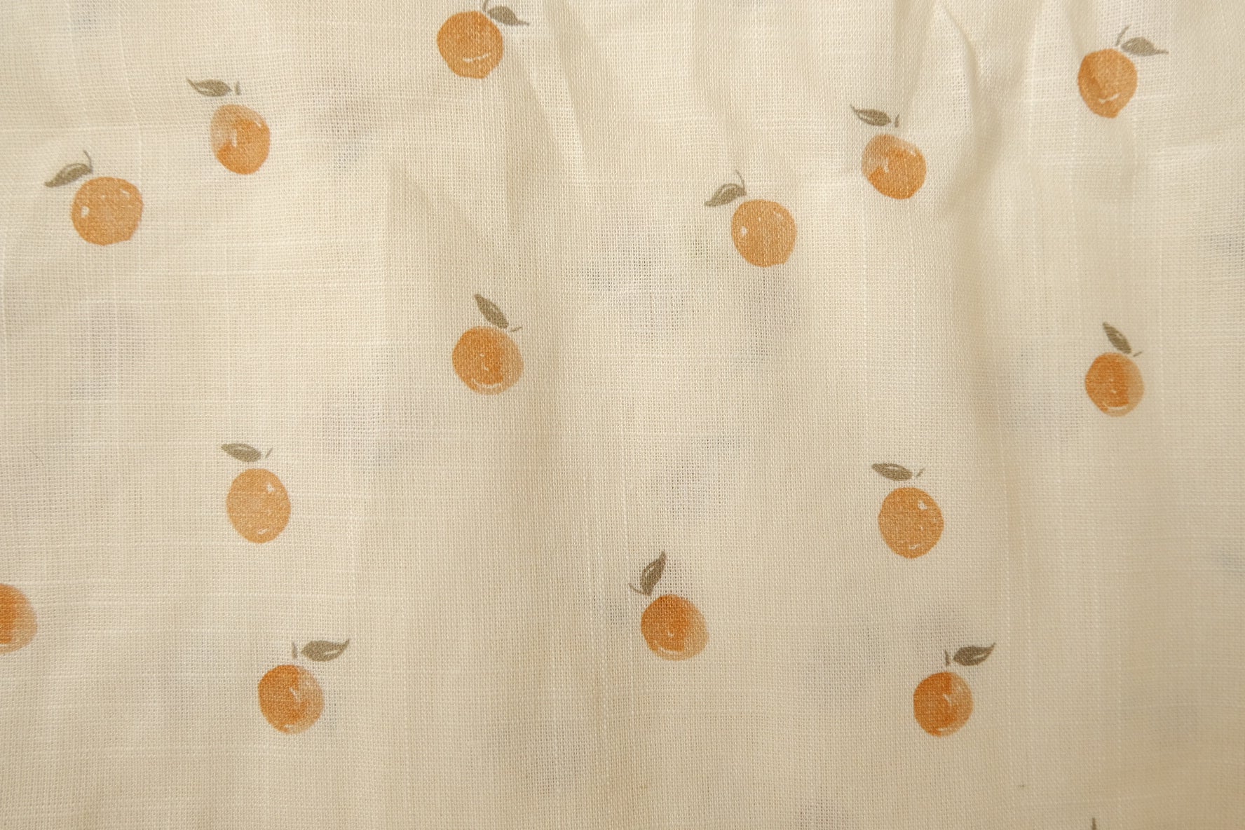 Tiny Orange Slub Cotton Linen Blend (1.6 Yards)
