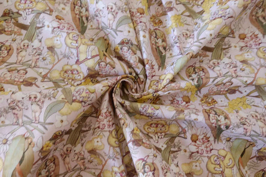 May Gibbs Gumnut Babies Australian Cotton Fabric – 1.1 yd