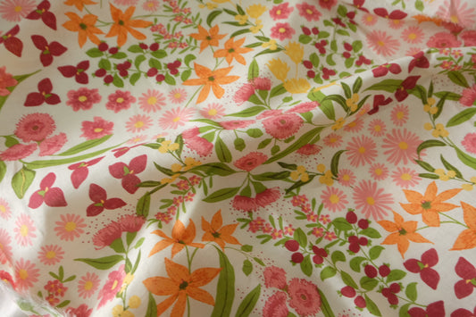 Summer Garden Floral Cotton Linen – 3.3 yd