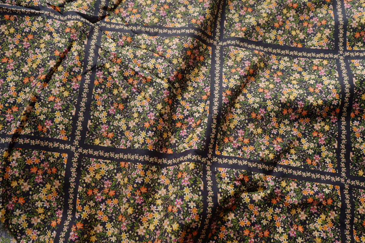 Dark Floral Cotton — 1.6 yd / 2.2 yd