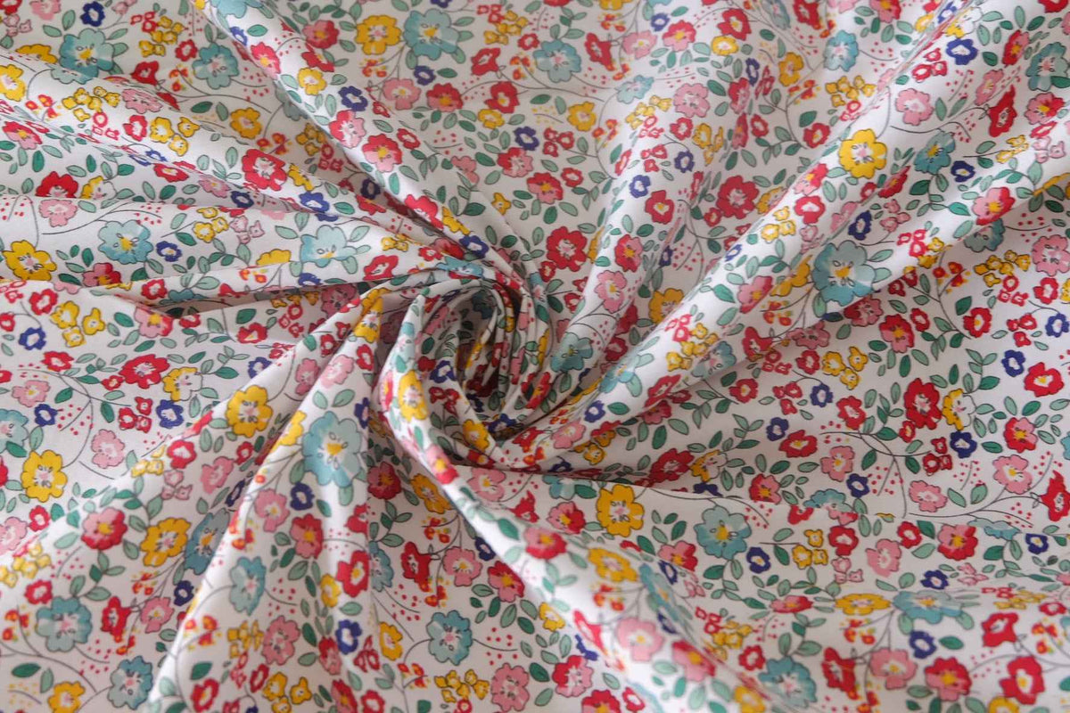 Multicolor Petite Floral Cotton Poplin — 3.28 yd