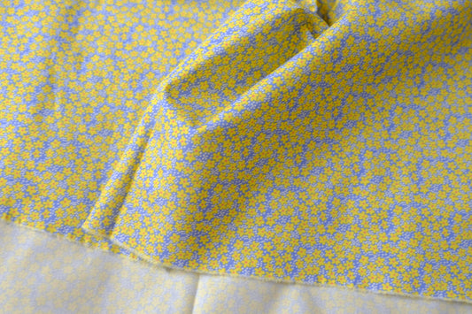 Yellow Ditsy Floral Lightweight Cotton Lawn — 2.19 yd