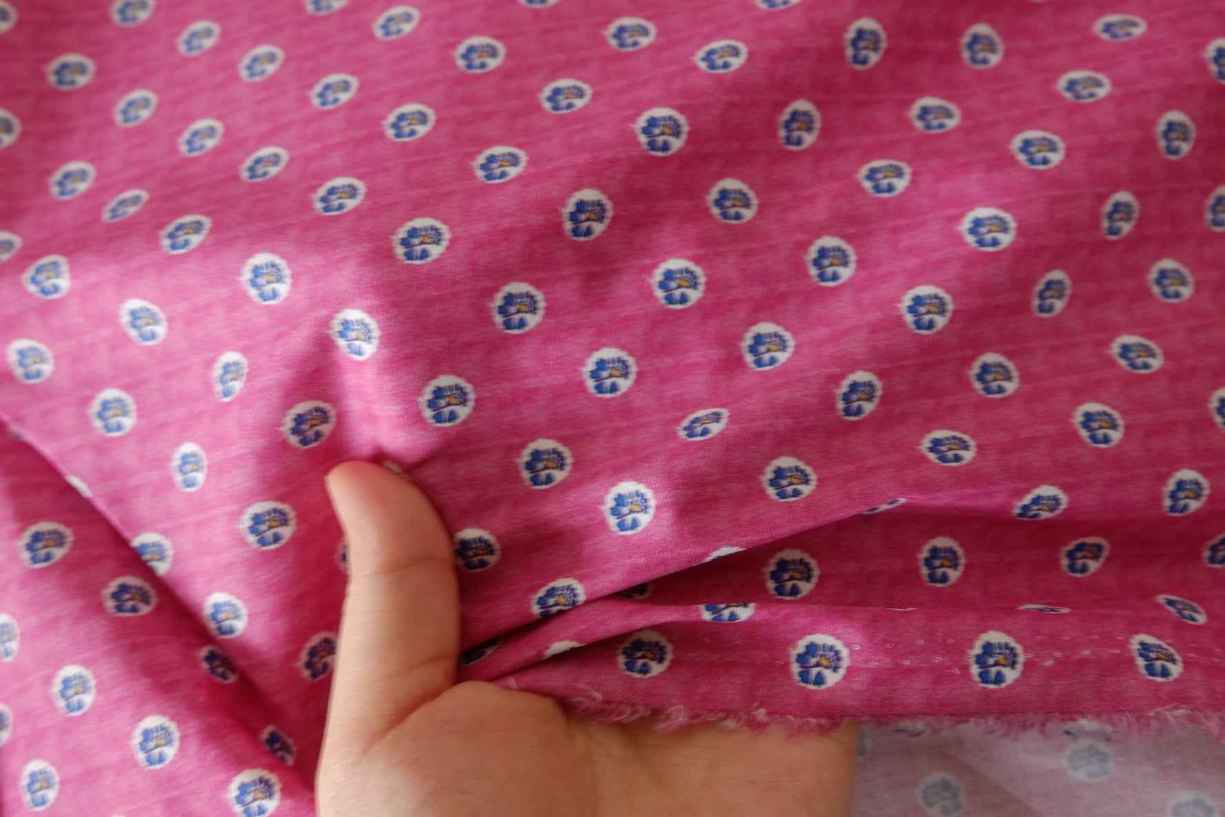 Pink Mini Floral Cotton Poplin Fabric – 2.2 yd