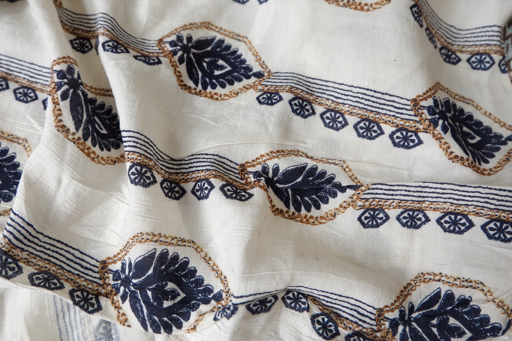 Folk Stripe Lyocell Linen Fabric - 1.64 yd