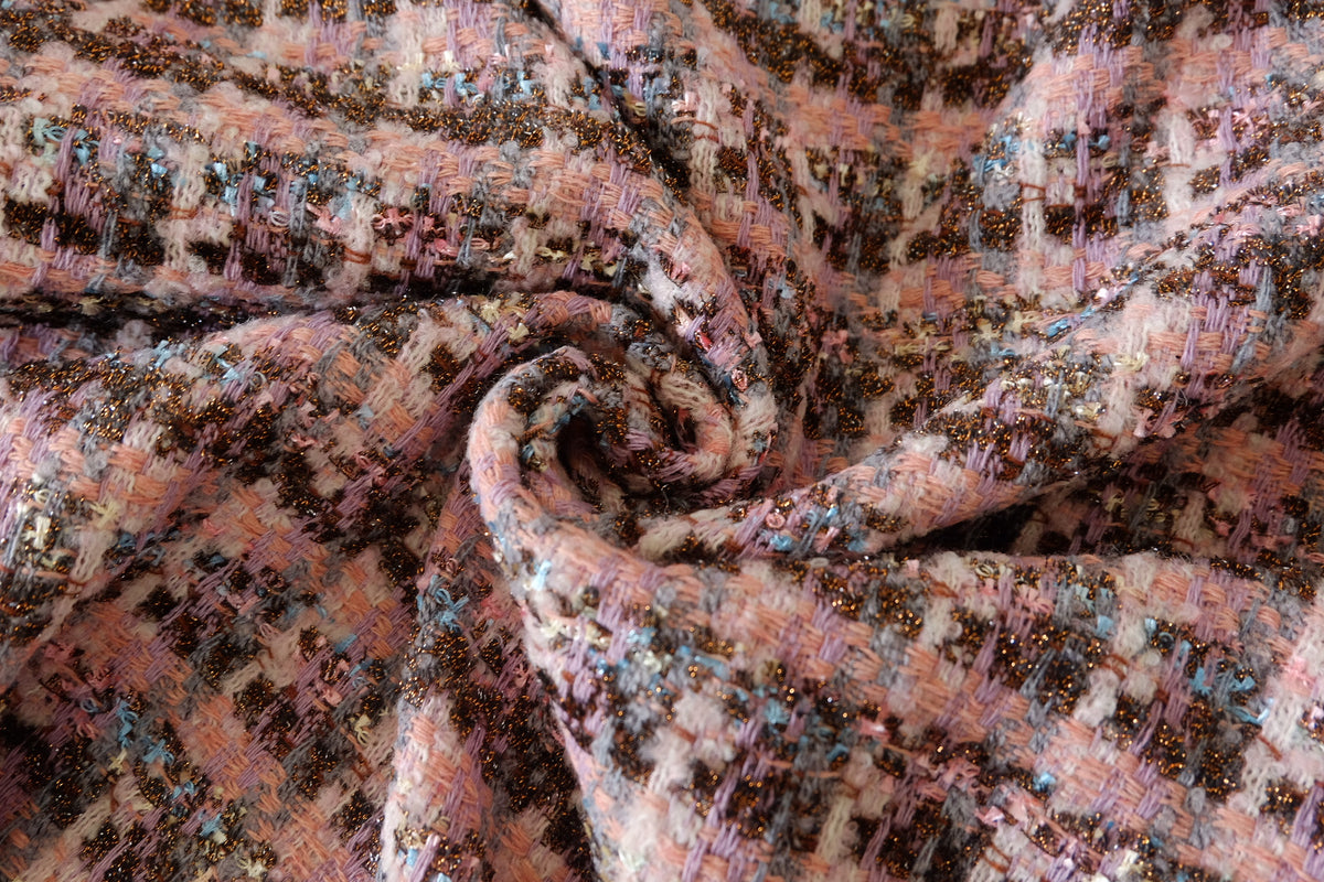 Rose Metallic Blend Bouclé Tweed – 2.2 yd
