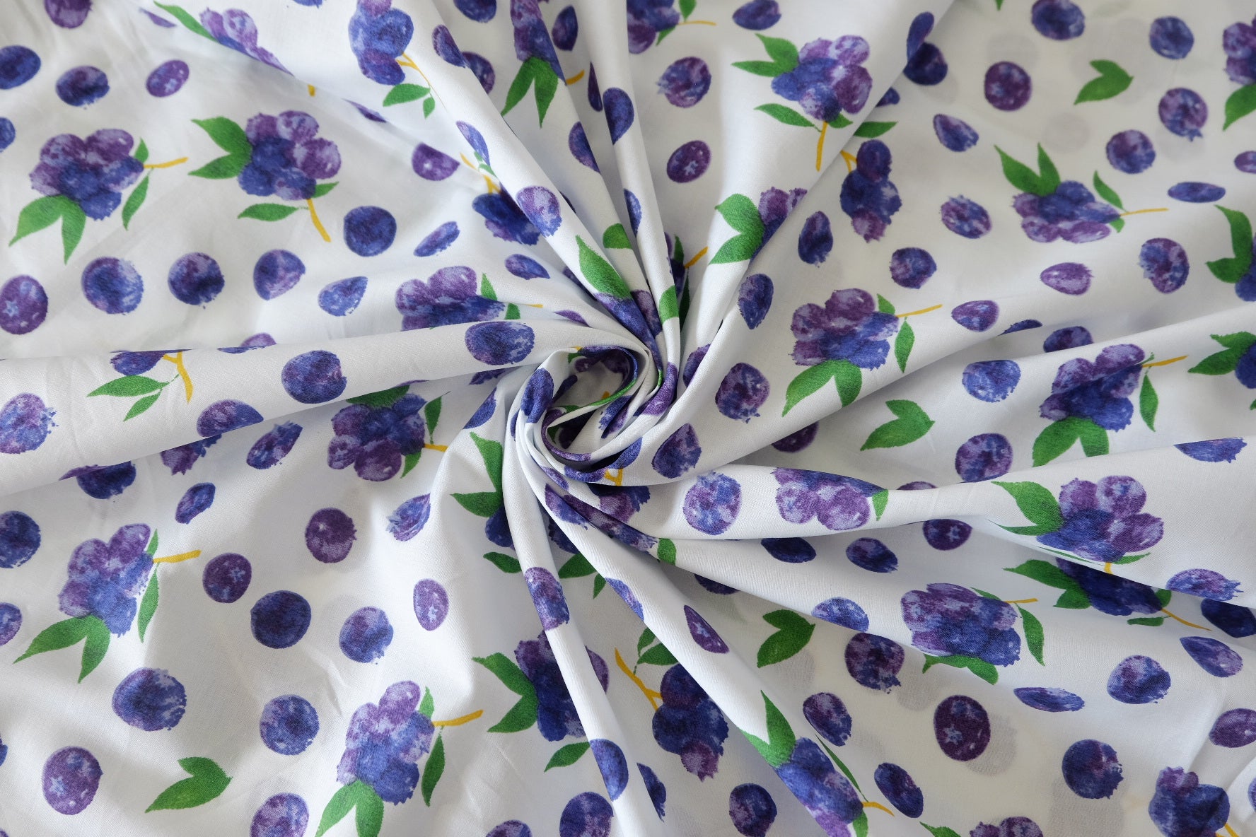 Watercolor Blueberry Cotton Lawn – 3.3 yd / 2.2 yd