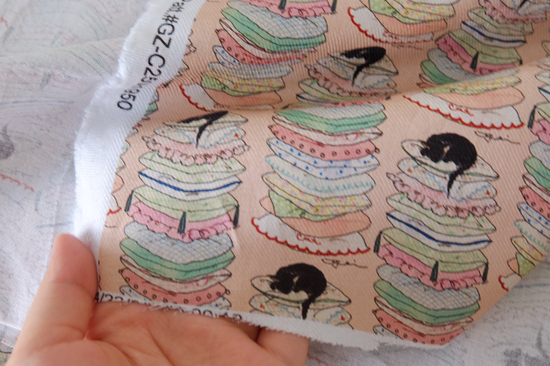 Soft Twill Cotton Cartoon Print Fabric – 1.5 yd