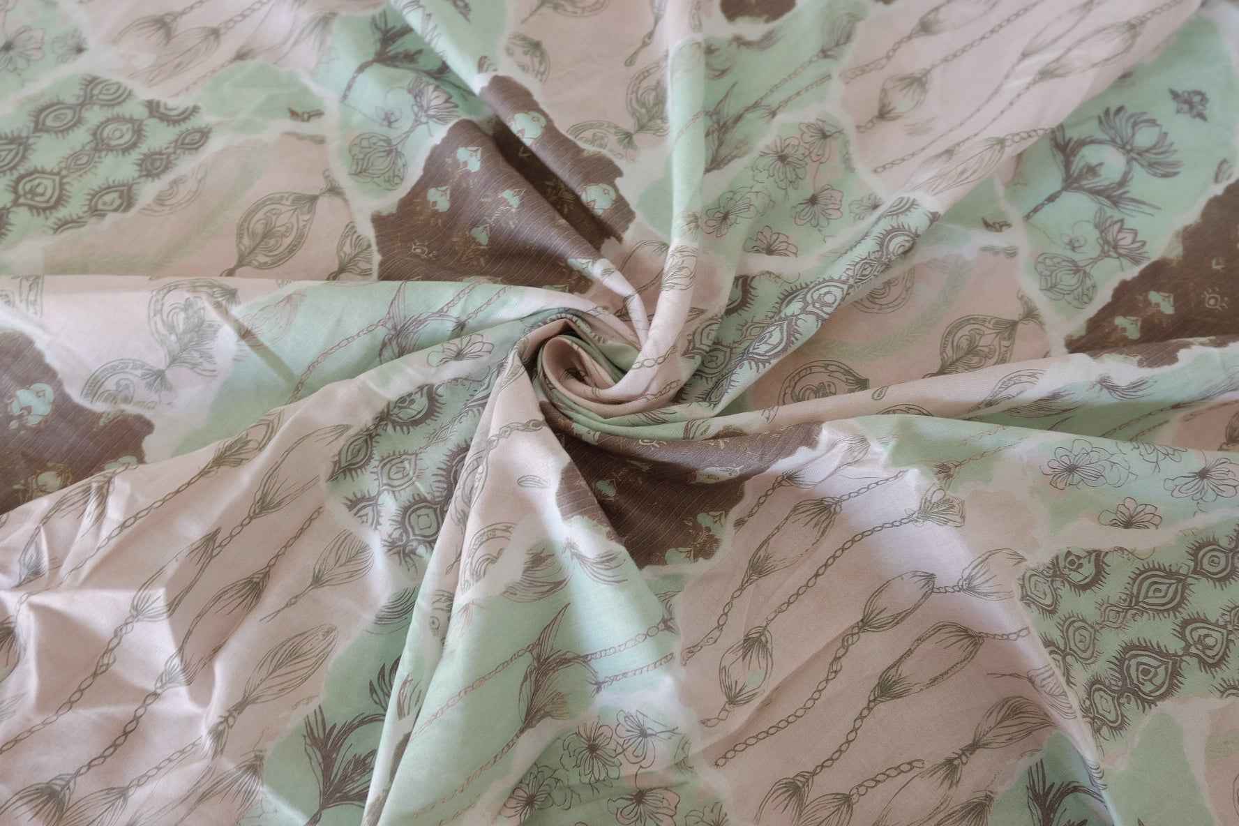 Vintage Floral 80s Cotton Poplin Fabric – 3.6 yd