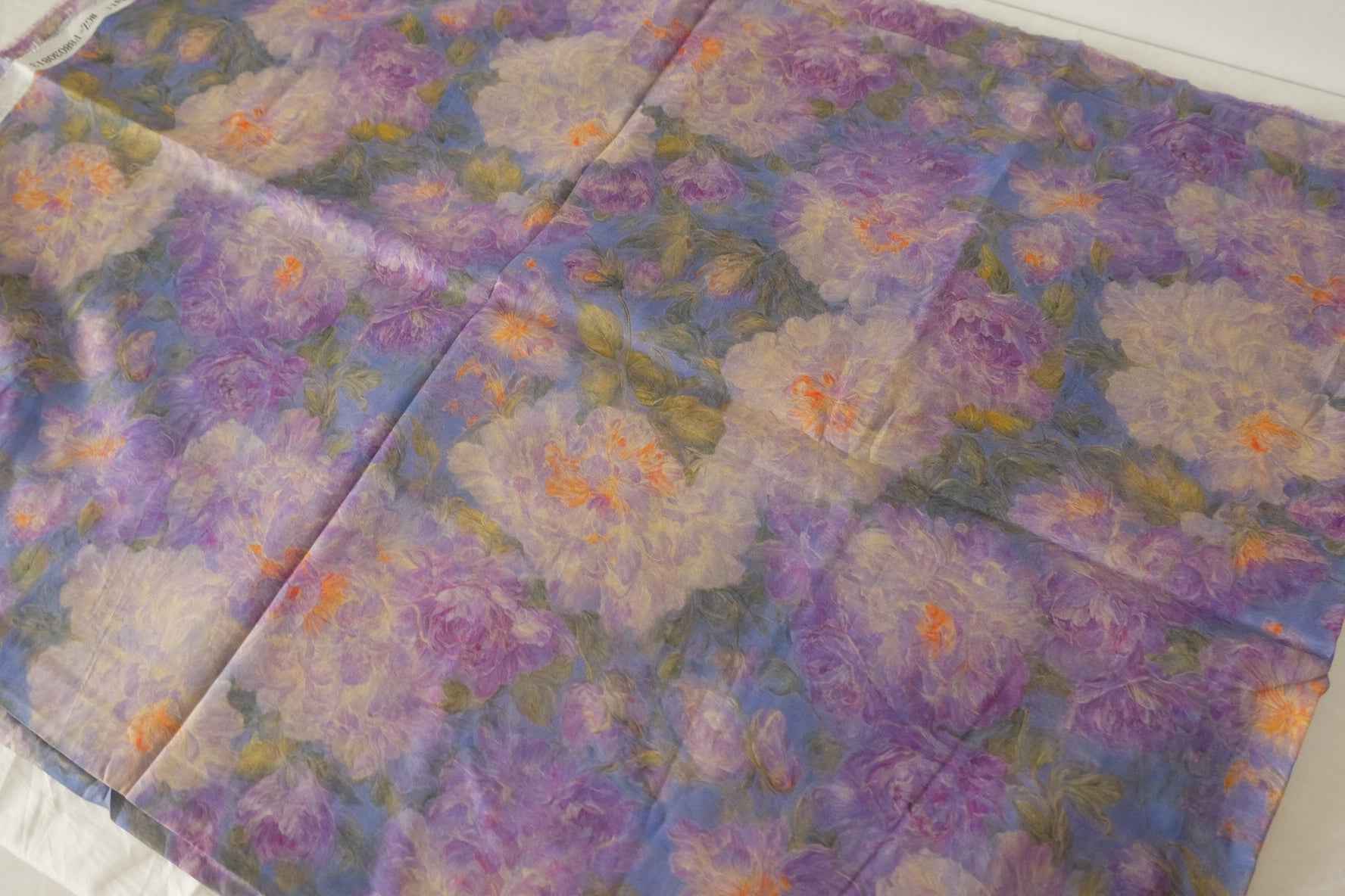 Misty Purple Floral Cotton Lawn — 3.28 yd