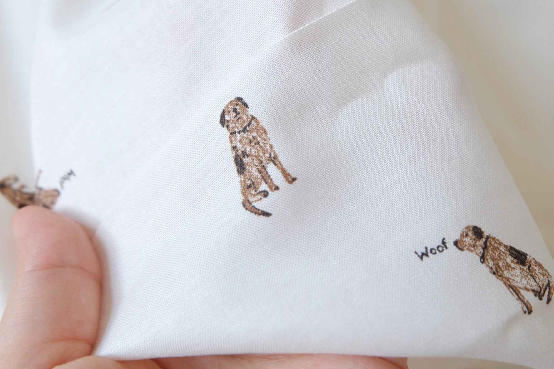 Playful Puppy Cotton Fabric, Lightweight Soft Summer Weight, 3.28 Yards