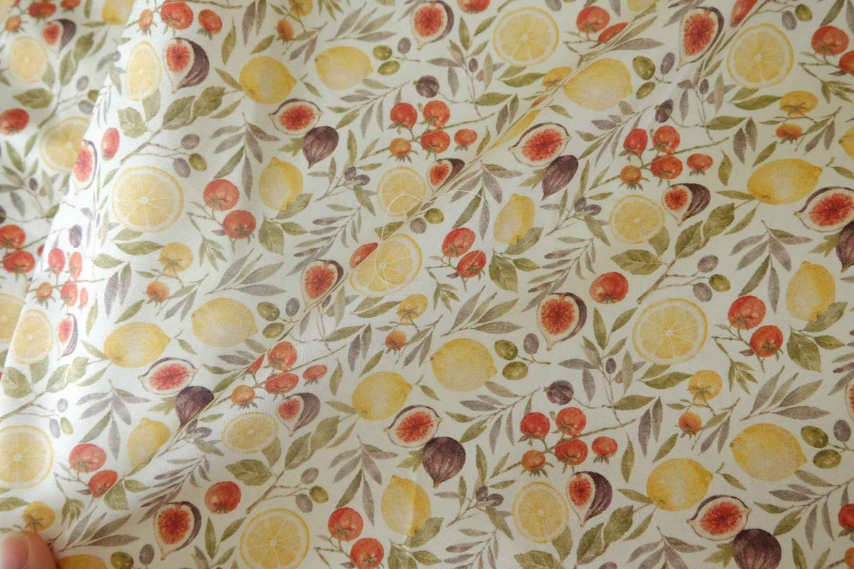 Citrus & Fig Cotton Sateen — 1.6 yd
