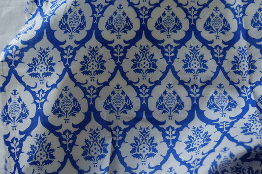 Cobalt Tile Cotton Poplin – 2.8 yd