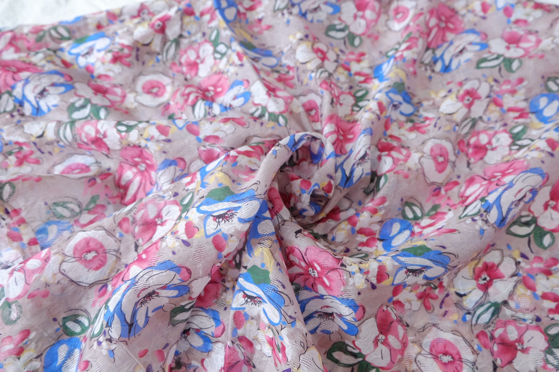 Jacquard Tencel Nylon with Cutwork Detail 2.2 Yards