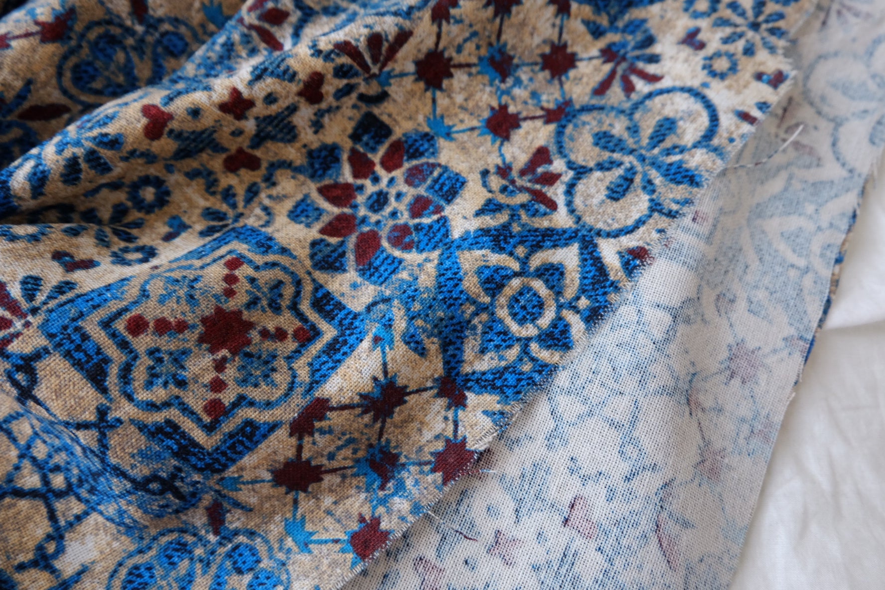 Vintage Tile Cotton Linen Blend — 3.28 yd